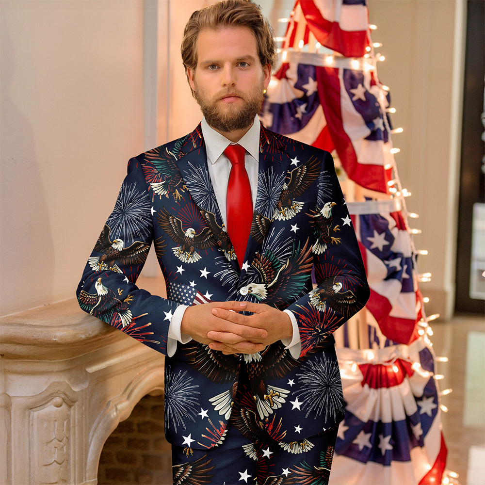 USA 250th Anniversary Eagle 1776-2026 Men's Suit HA75 920854