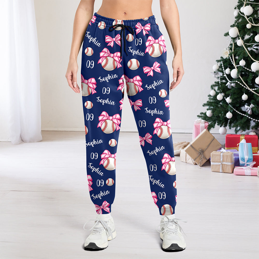 Personalized Coquette Bow Baseball Sweatpants Gift For Her HA75 919484
