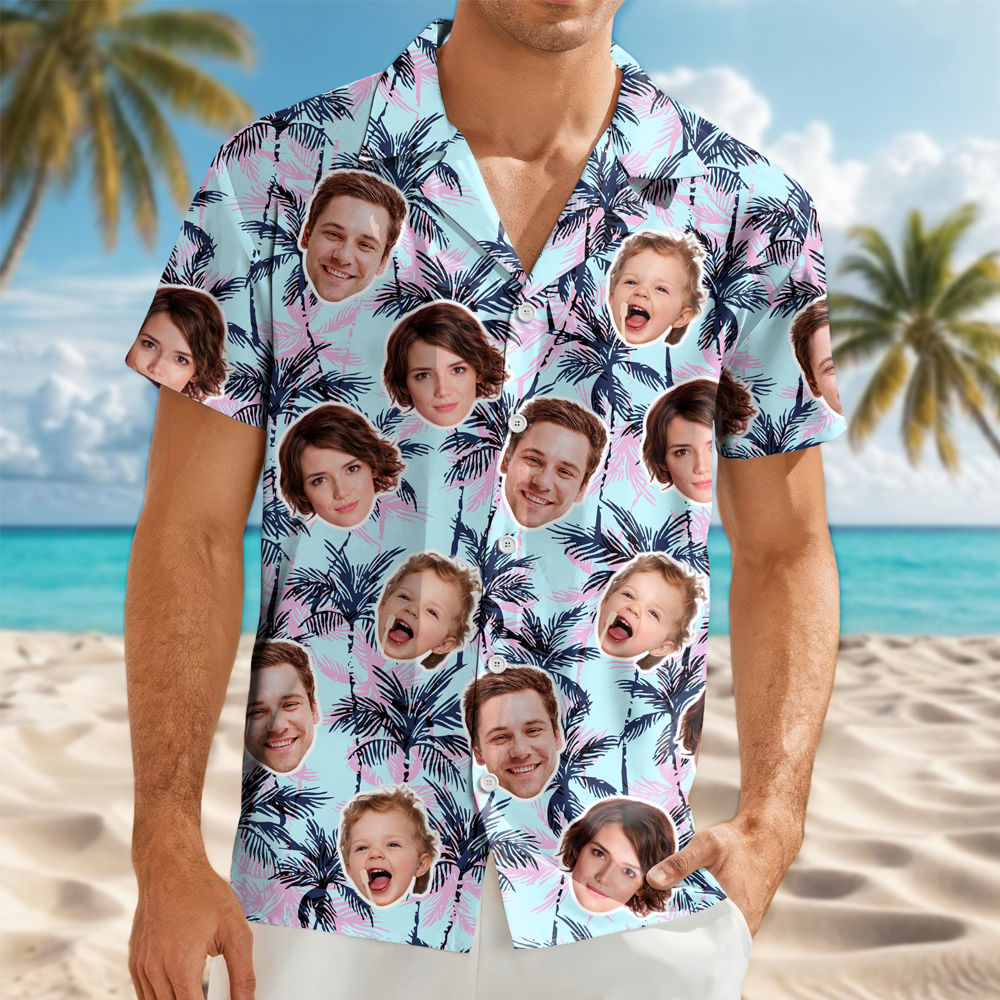Custom Human Face Photo On Family Hawaii Shirt TH10 892647
