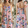 Custom Human Photo Tropical Vacation Aloha Hawaii Cami Maxi Dress HO82 901978