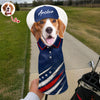 Custom Pet Photo Golf Ball Pattern With America Flag Golf Head Cover HO82 902454