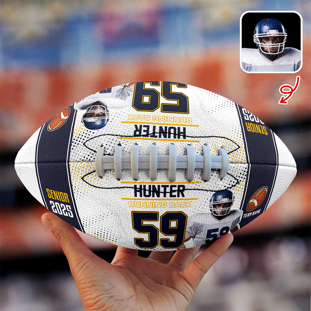 Custom Photo, Text & Colors Football Ball Gifts For Football Lovers CH07 895702