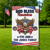Custom Family Name God Bless America 1776-2026 250 Years Garden Flag LM32 899717