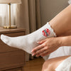 Personalized Name Cheerleader Embroidered Ruffle Socks Gift for Her, Birthday Christmas Gift CH07 180470