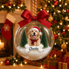 Custom Dog Photo & Name 3D Acrylic Ball Ornament CH07 180410