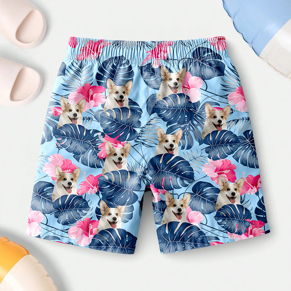 Custom Dog Photo On Beach Short For Kid Summer Gift TH10 894099