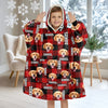 Custom Photo Name Dog Hoodie Blanket For Dog Lovers HA75 898232