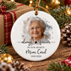 Personalized Memorial Photo Always Forever in Our Hearts Ceramic Ornament HO82 903898