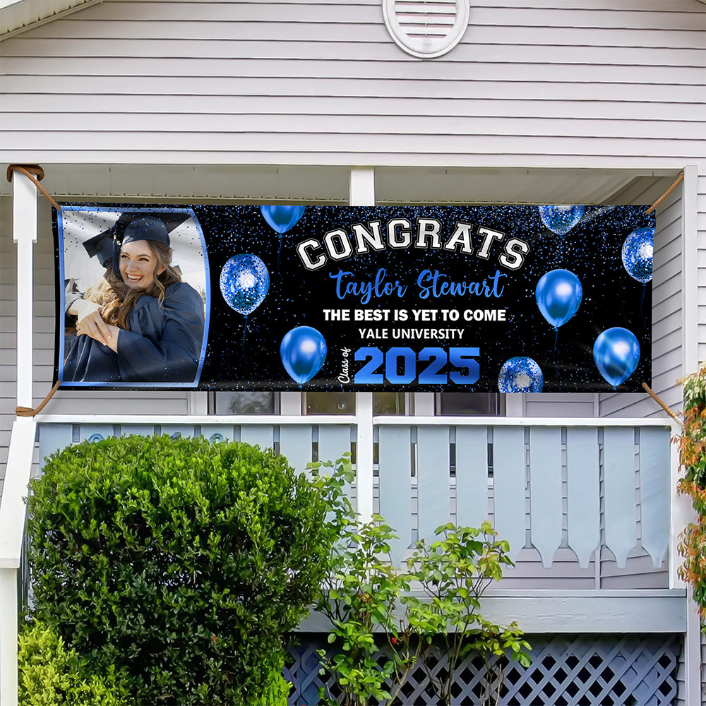 Custom Photo Class of 2025 Personalized We So Proud Of You Banner Graduation Party Gift CH07 895486