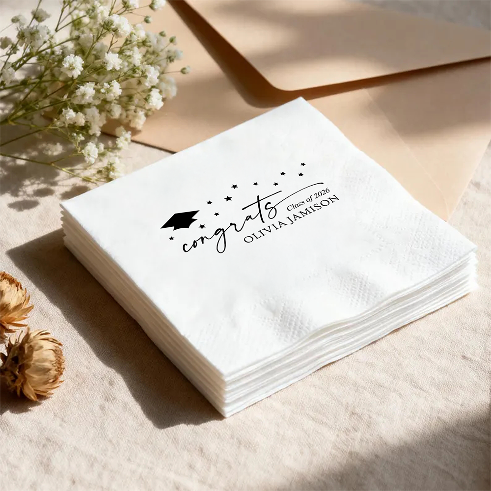 Personalized Congrats Class Of 2026 Graduation Napkins - Personalized Party Decor LM32 899901