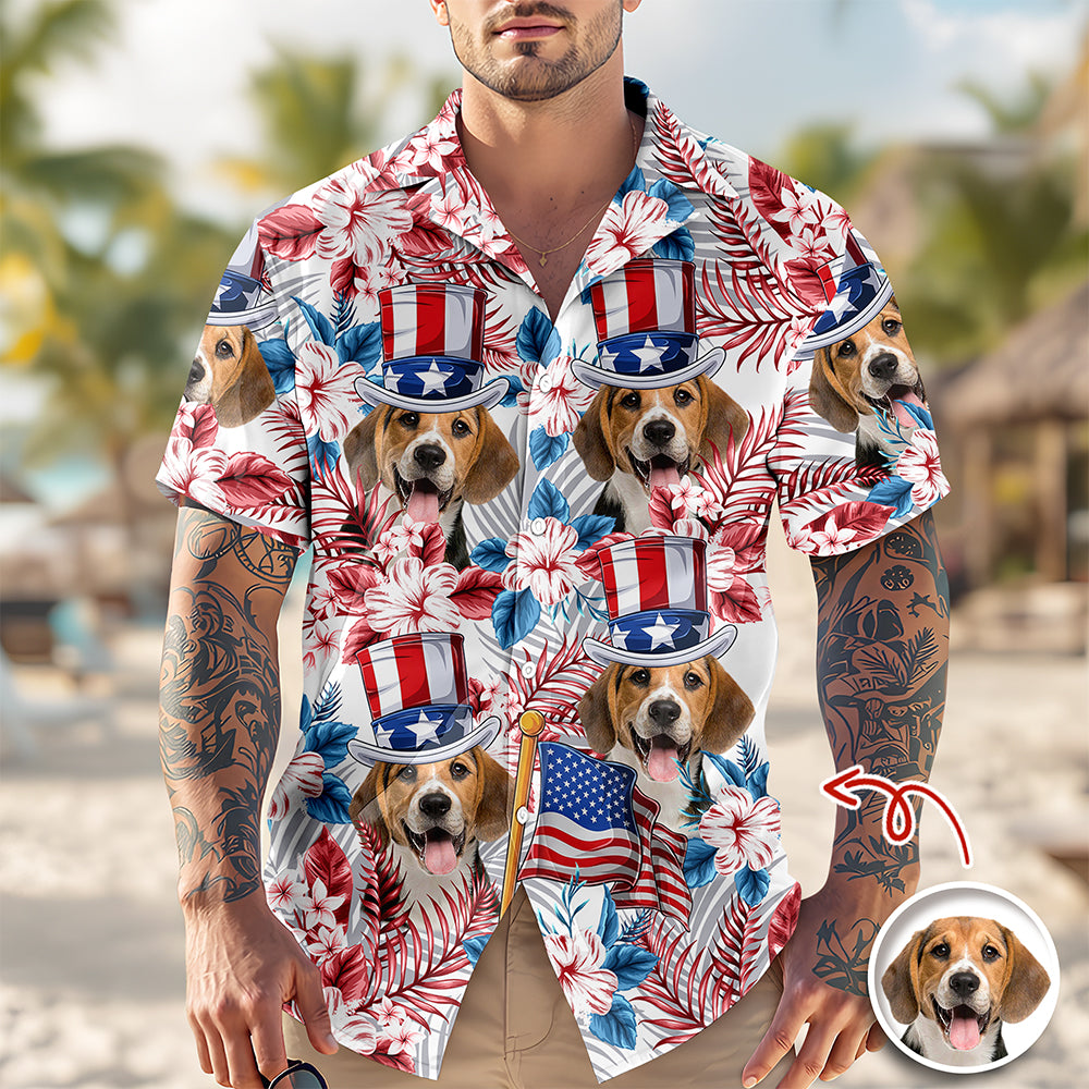 Custom Dog Cat Face Hawaii Shirt Personalized Aloha Shirt HA75 920208
