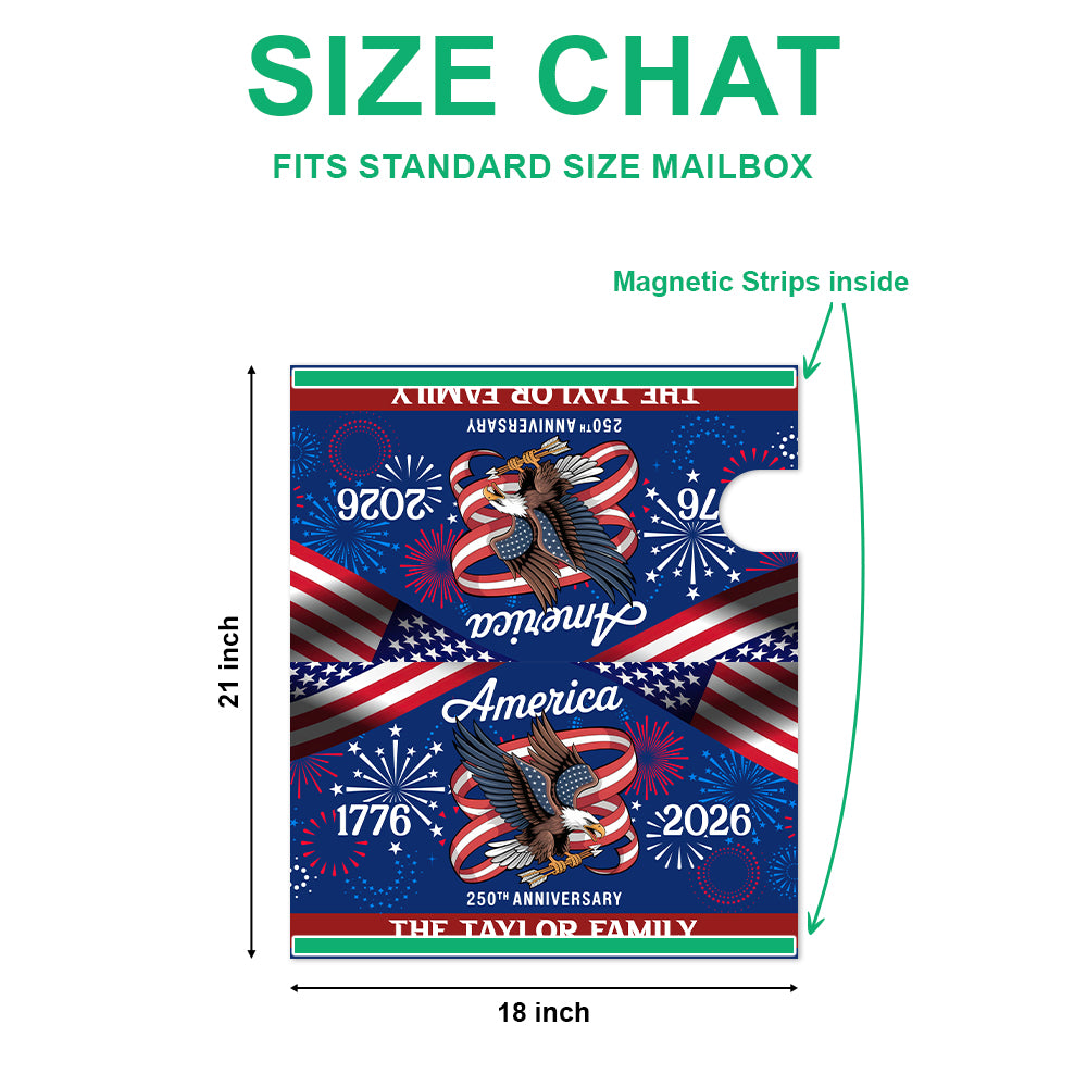 America 250Th Anniversary 1776-2026 Eagle Us Flag Mailbox Cover CH07 910230
