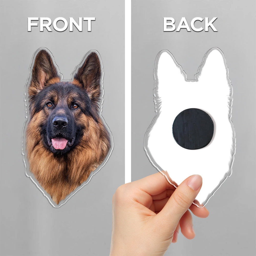 Custom Photo Dog Pet Personalized Acrylic Fridge Magnet For Dog Lovers HA75 897906