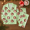 Custom Photo With Stripe Personalized Satin Pajamas Gift For Family HO82 900764