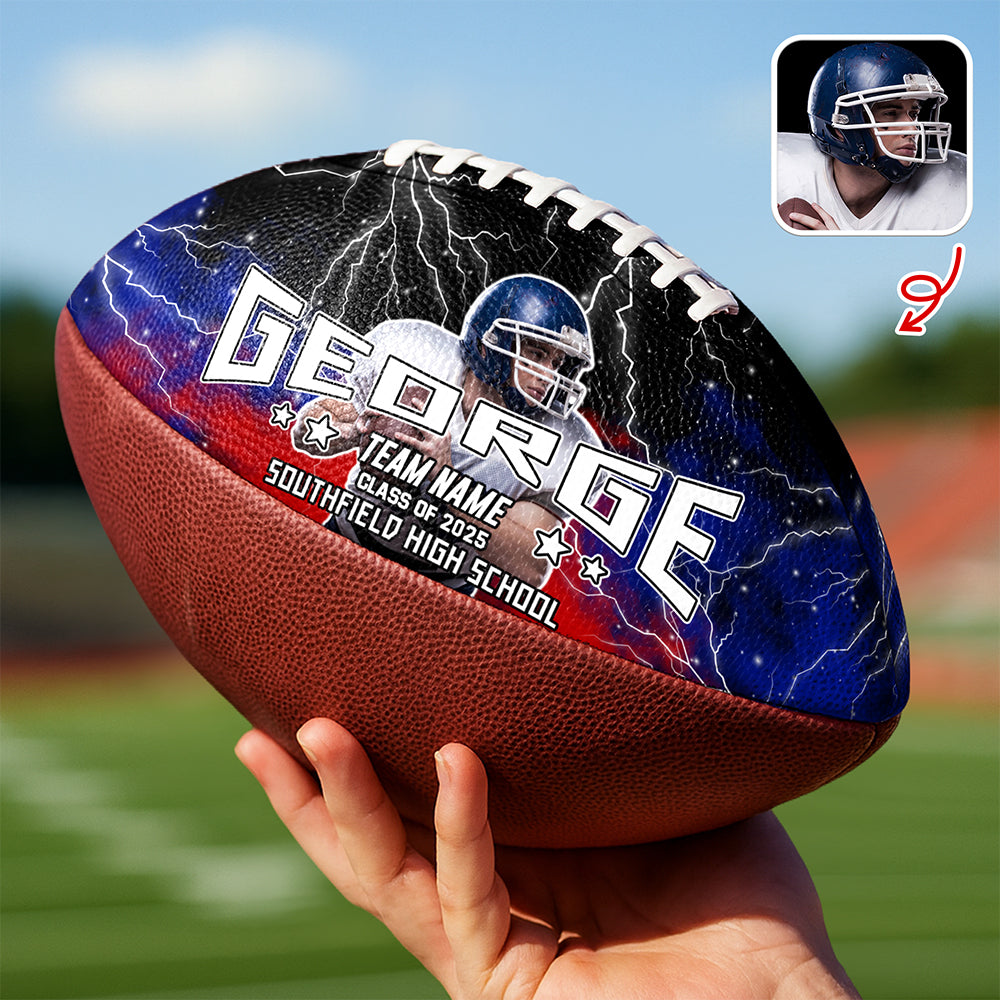 Custom Photo, Text And Color Football Ball Gift For Football Lover CH07 895516