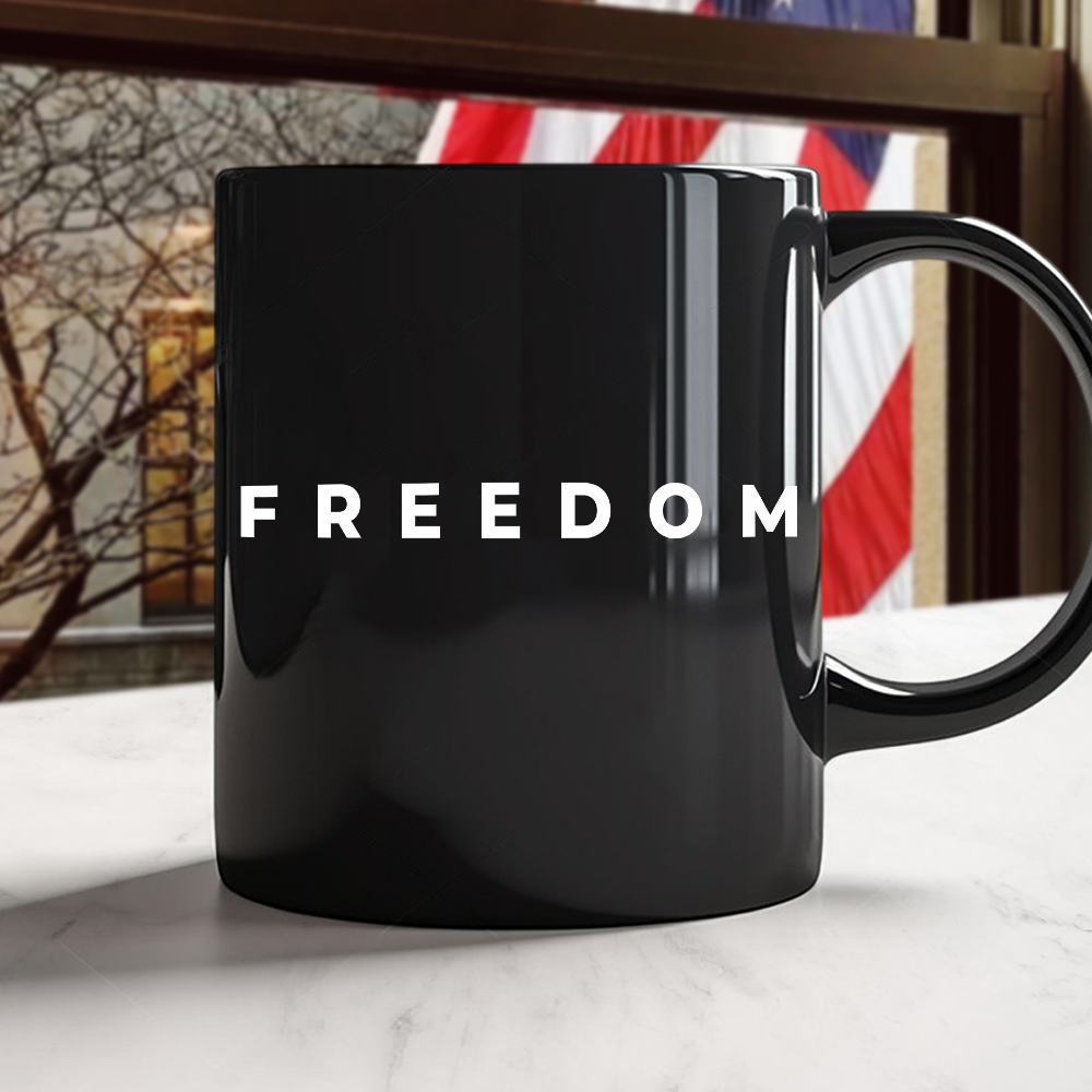 Charlie Kirk Freedom Black Mug HA75 64468