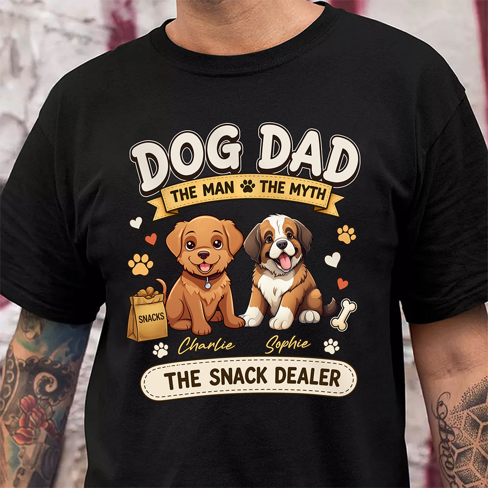 Personalized Dog Dad The Man The Myth The Snack Dealer Dark Shirt Gift For Dog Lovers HO82 902606