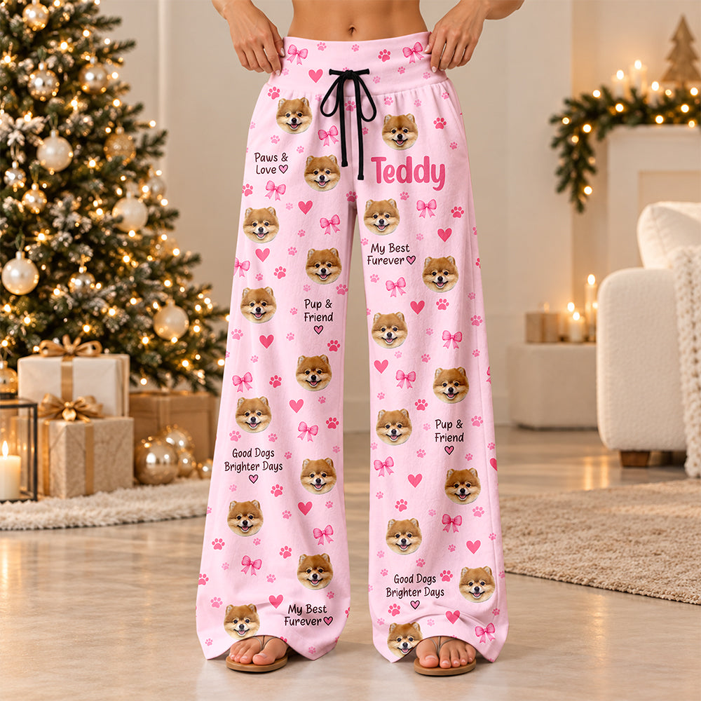 Custom Dog Face Photo With Colorful Background For Pet Lover Lounge Pants LM32 670195