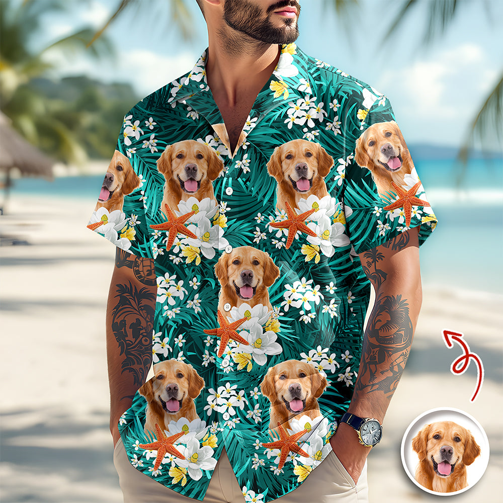 Custom Pet Face Tropical Hawaiian Shirt Pet Lover Summer Gift CH07 911244