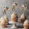 Custom Dinosaur Face Cupcake Toppers Dinosaur Birthday Decor HA75 892102