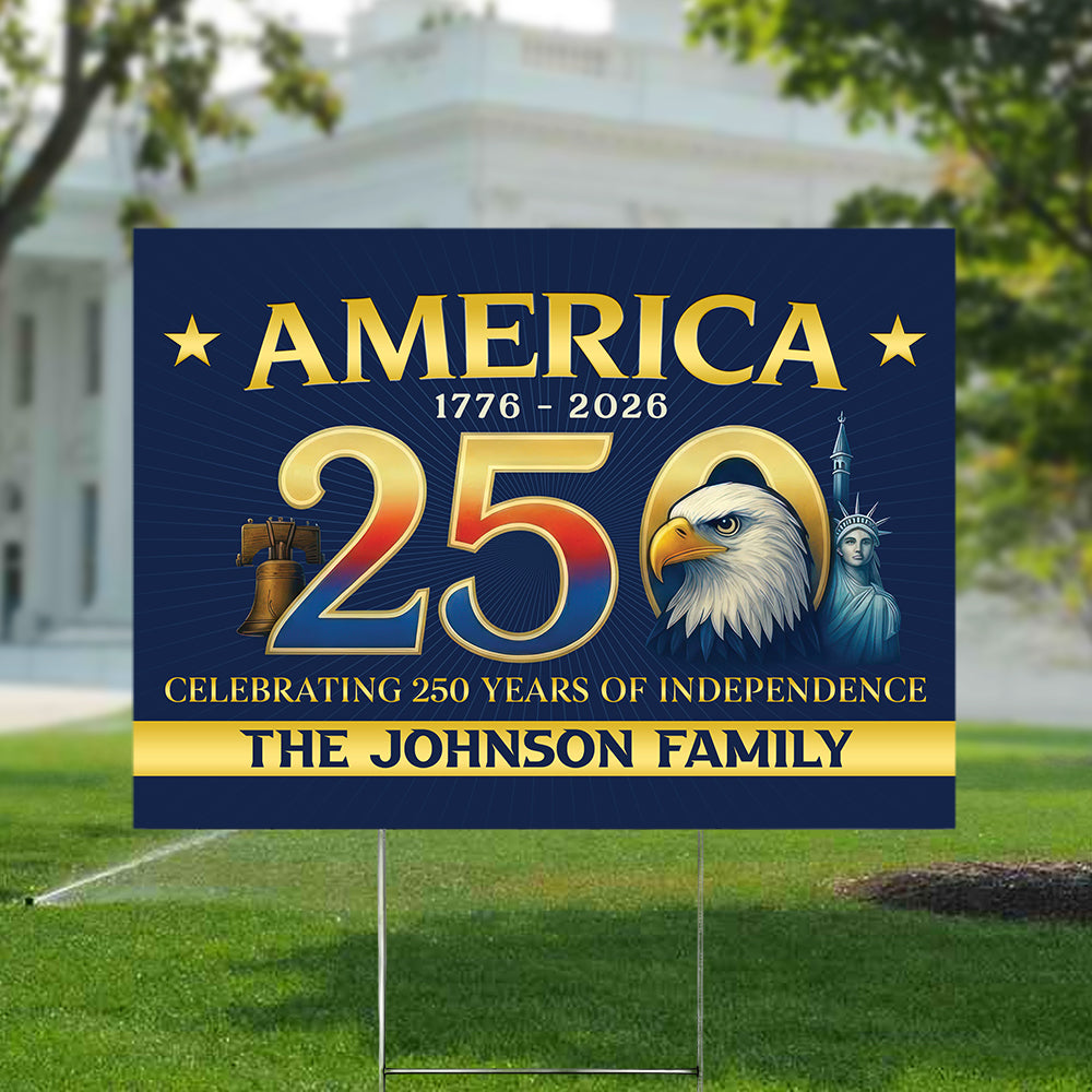 Personalized American Flag - America 250th Anniversary Yard Sign HO82 900998