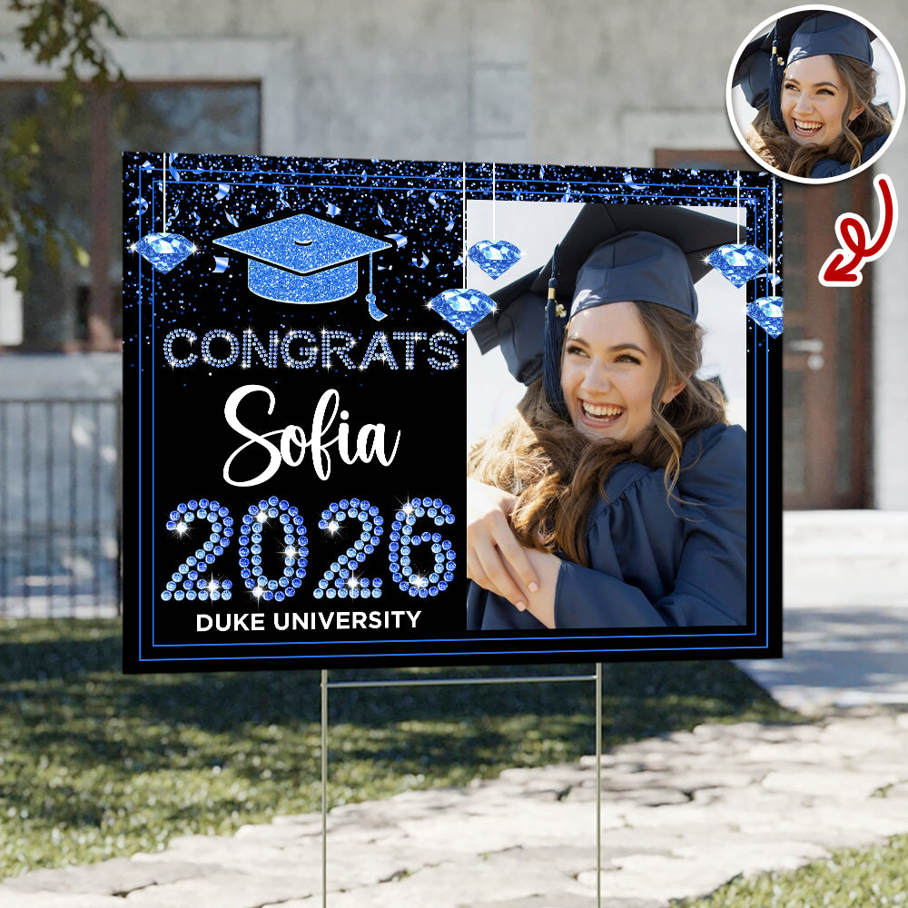 Personalized Congrats Class Of 2026 Yard Sign Party Decor for Graduate CH07 910708