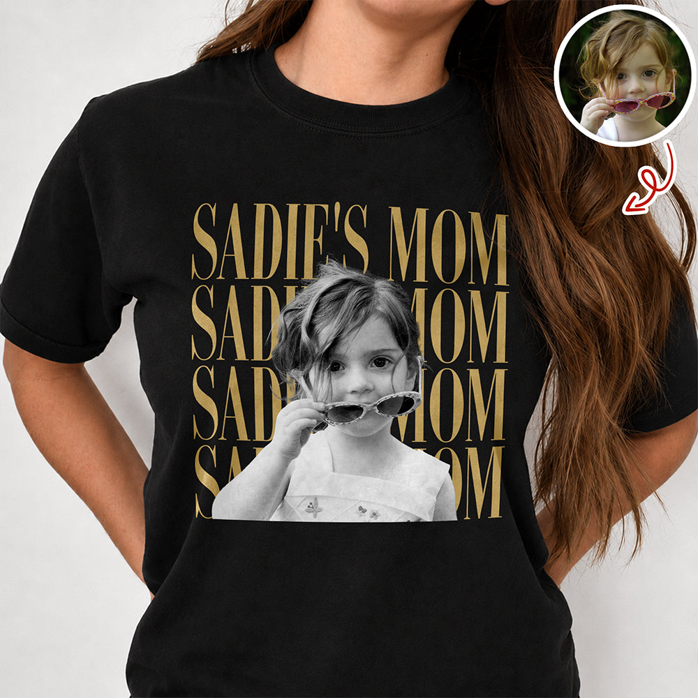 Personalized Vintage Photo Mom, Grandma, Dad, Grandpa Family Dark Shirt HA75 921508