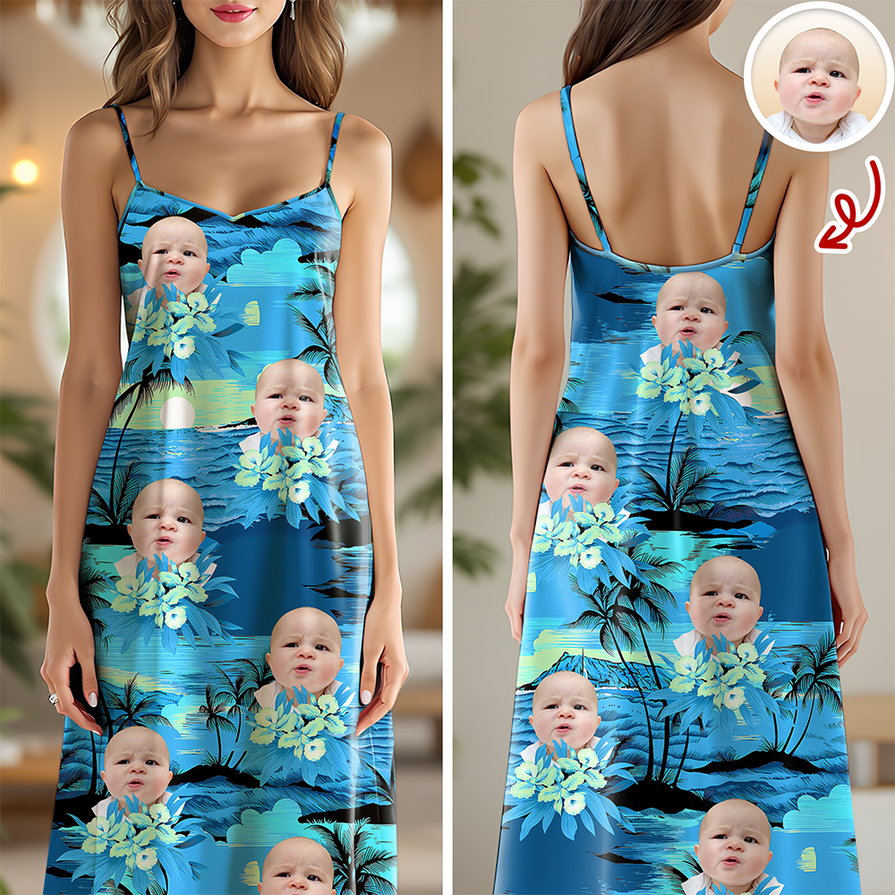 Custom Photo Summer Beach Hawaii Cami Maxi Dress HO82 901978