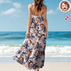 Custom Human Face Photo Tropical Maxi Dress Summer Gift CH07 911024