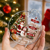 Custom Family Name & Year Christmas Tree Glass Ornament Santa Snowman Holiday Keepsake LM32 670193