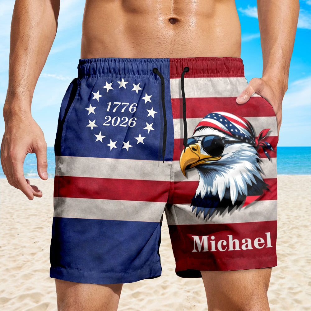 Personalized 250 Years of Freedom 1776-2026 Beach Short HO82 901984