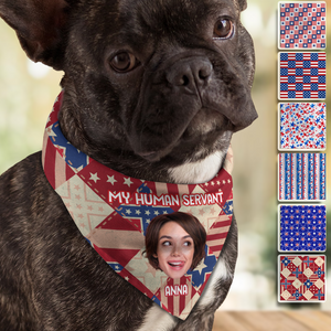 Custom Photo Patriotic Dog Personalized America Flag Bandana Dog Lovers Gifts CH07 896070