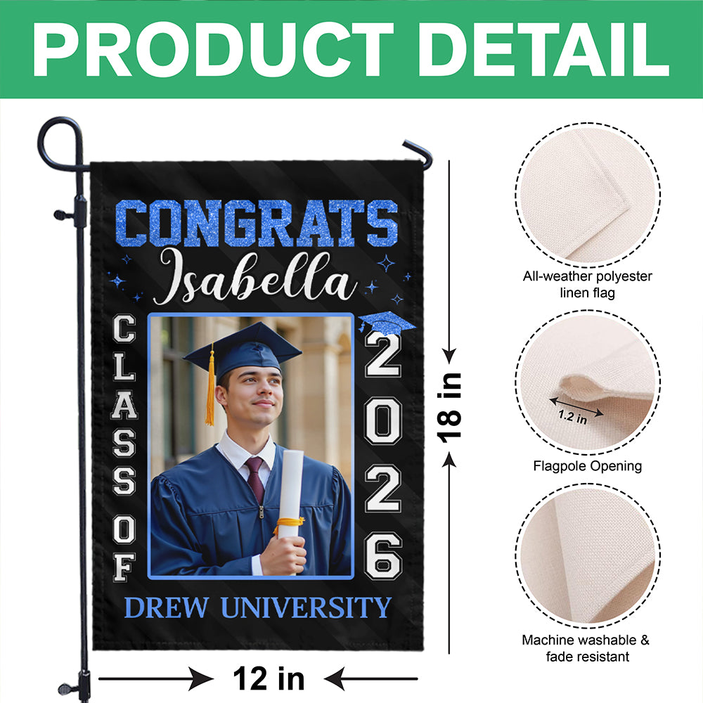 Custom Photo Best Gift Idea Personalized Graduation Garden Flag HA75 920454