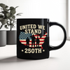 United We Stand 250th Anniversary USA Veteran Black Mug HA75 897306