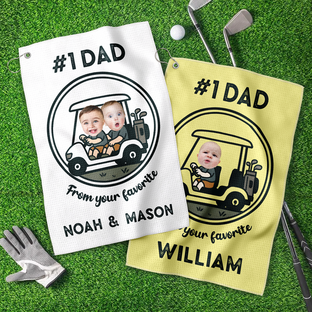 Custom Cute Photo For Dad From Your Favorite Persons Golf Towel LM32 893607