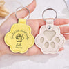Custom Name Sweetest Hello Hardest Goodbye Leather Paw Keychain LM32 895735