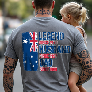 Legend, Husband, Dad And Grandpa - AUS Flag Version - Personalized Back Shirt TH10 894175