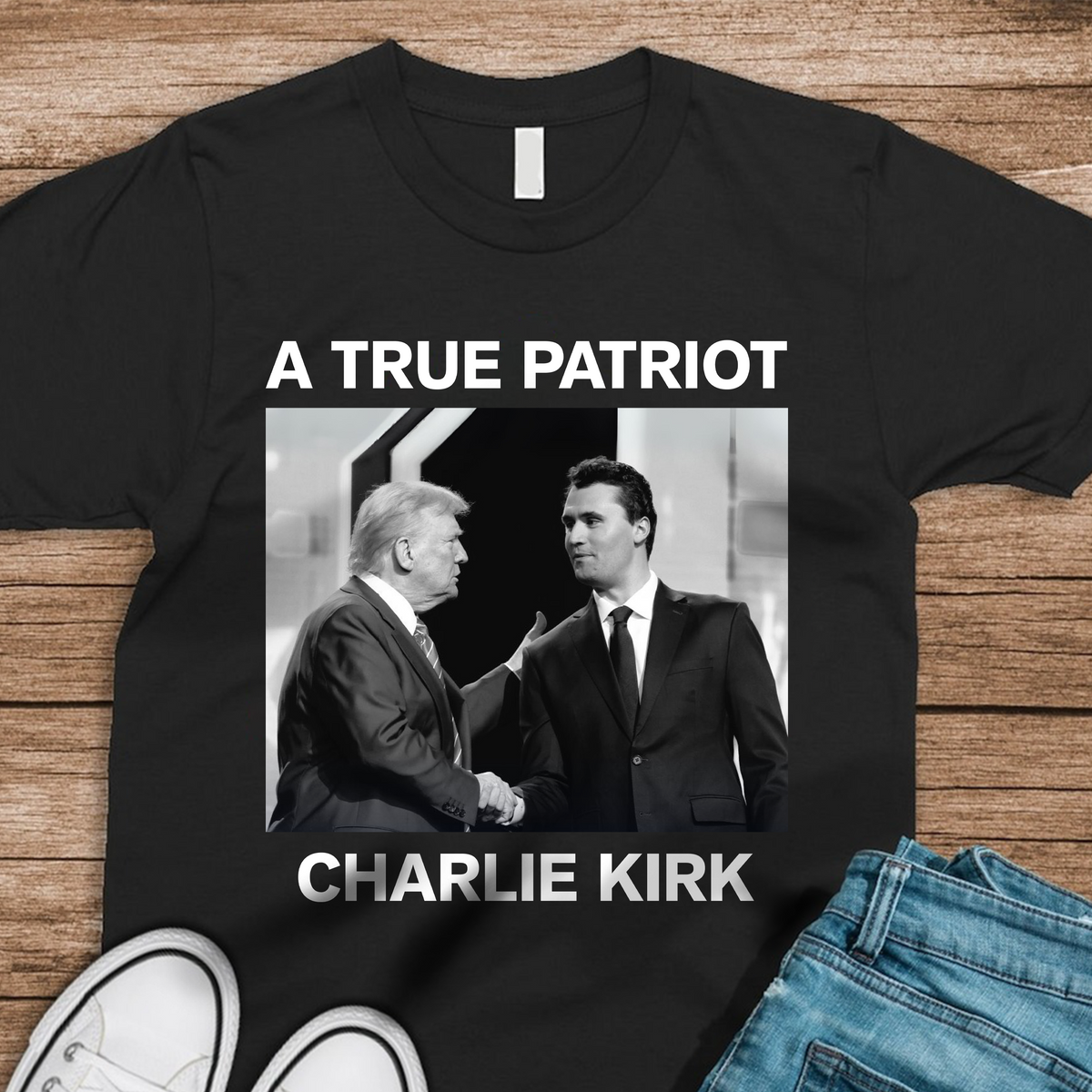 A True Patriot Charlie Kirk Dark Shirt TH10 64469