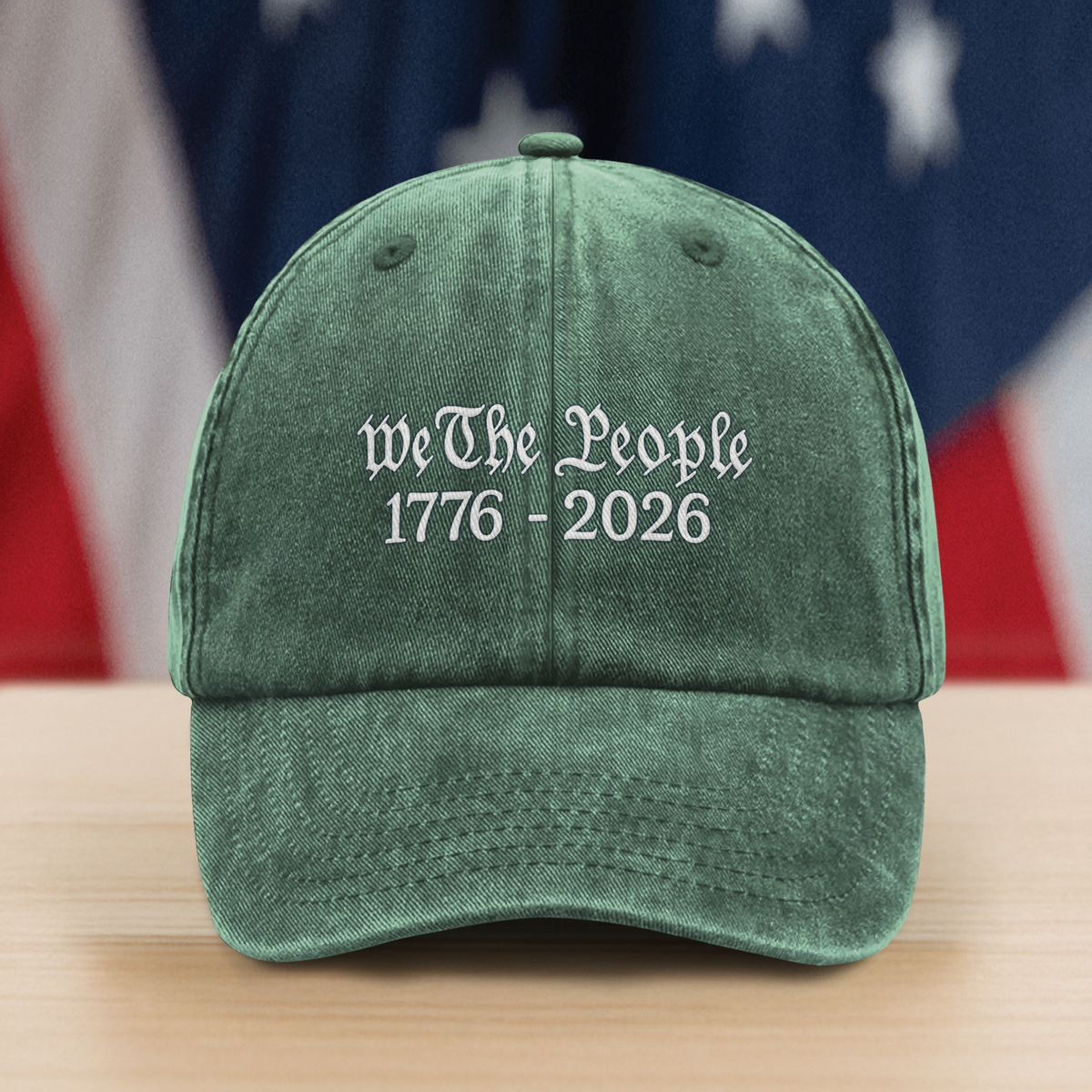 We The People America 250 Years 1776 - 2016 Washed Denim Baseball Cap LM32 895175