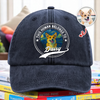 Custom Photo This Human Belongs To Dog Van Gogh Style Washed Denim Baseball Cap HA75 897214