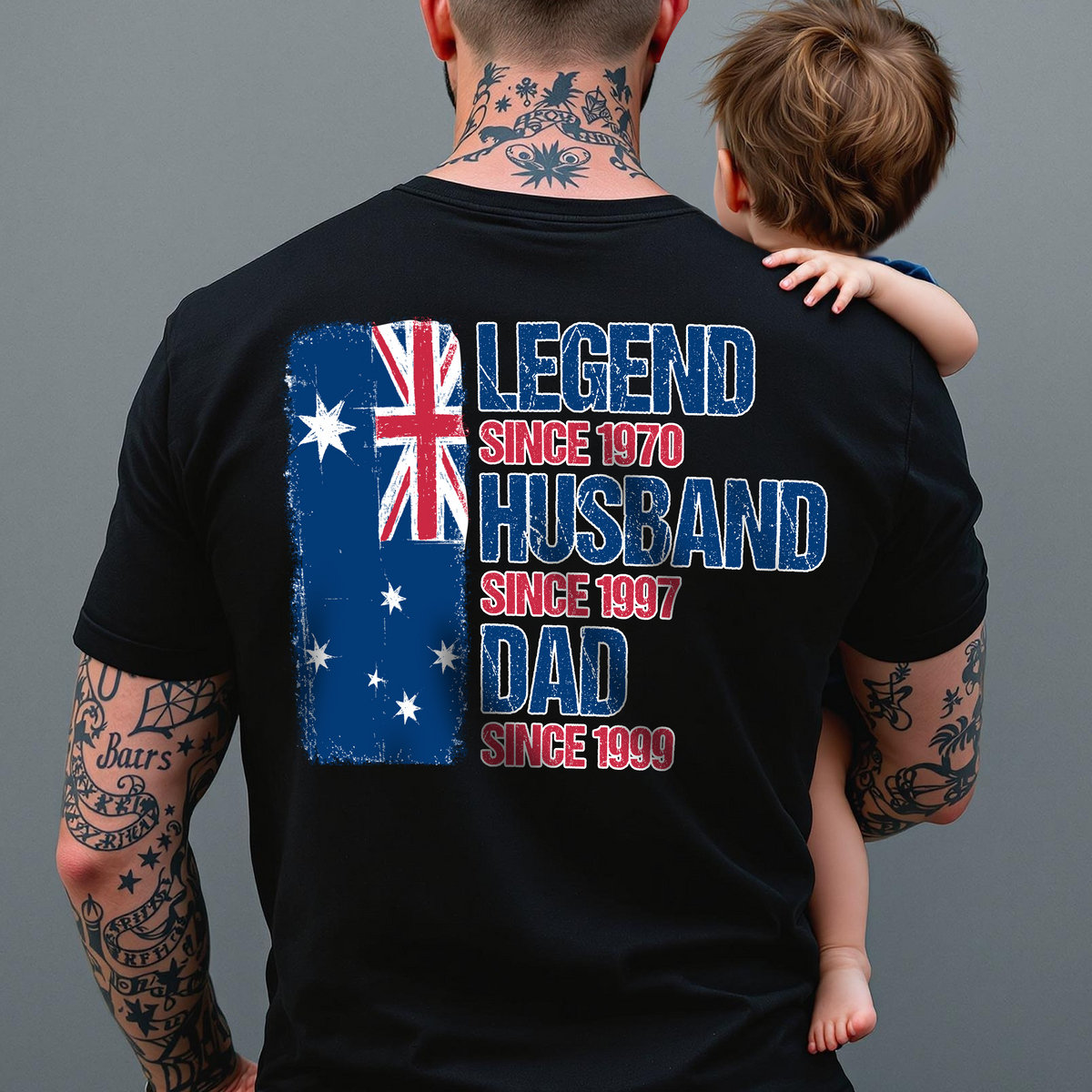 Legend, Husband, Dad And Grandpa - AUS Flag Version - Personalized Back Shirt TH10 894175