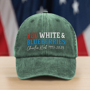 Red, White & Blueberries Charlie Kirk Embroidered Baseball Cap LM32 65747