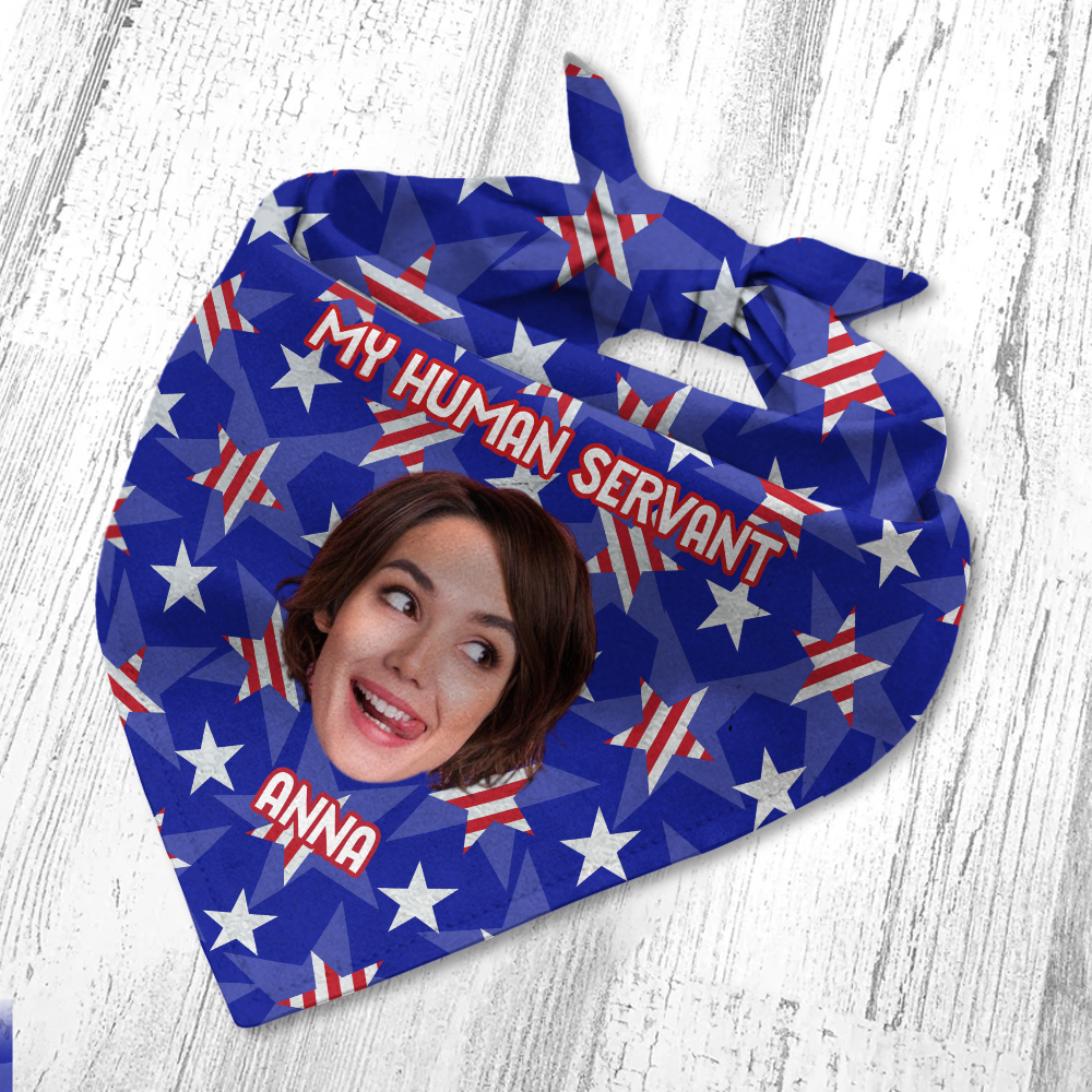 Custom Photo Patriotic Dog Personalized America Flag Bandana Dog Lovers Gifts CH07 896070
