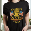 Anniversary Liberty Bell Embroidered Effect Dark Shirt America 250th Anniversary Shirt CH07 899188