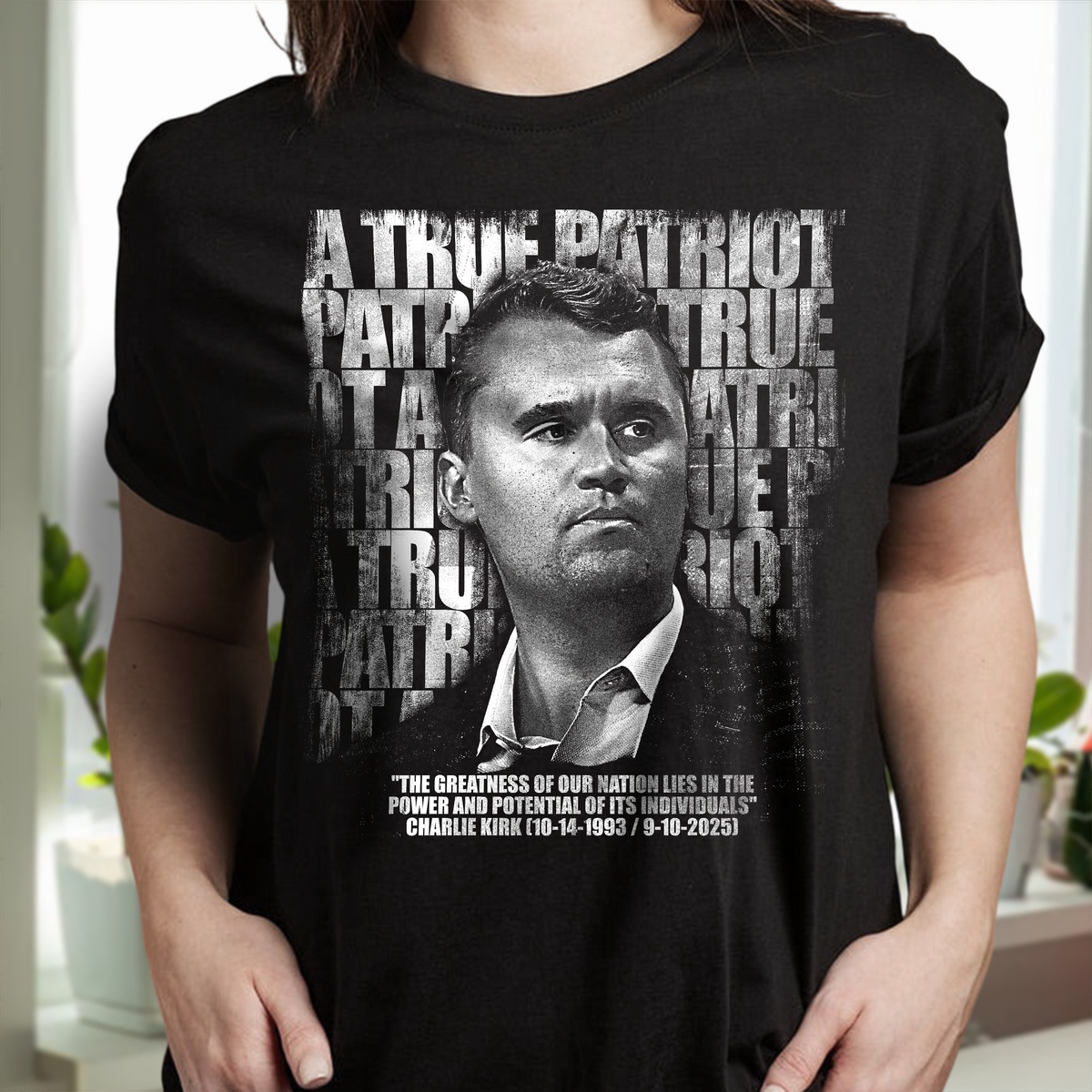 Charlie Kirk Memorial – A True Patriot Tribute Remembrance Dark Shirt LM32 65525
