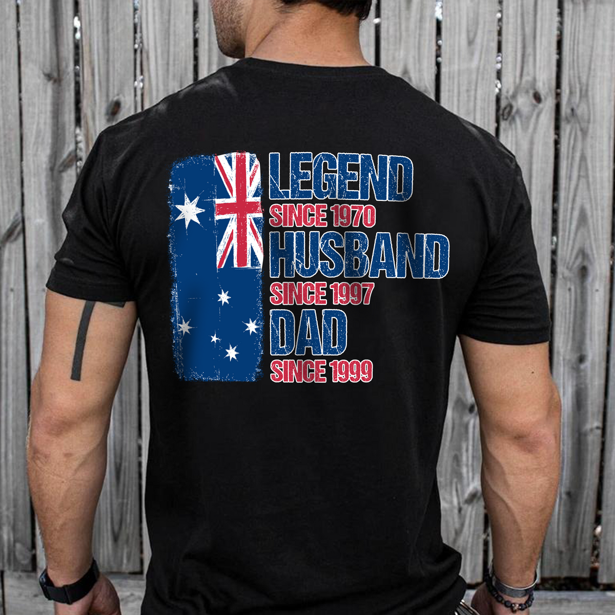 Legend, Husband, Dad And Grandpa - AUS Flag Version - Personalized Back Shirt TH10 894175