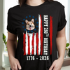 Custom Dog Photo Happy 250 Years Of Freedom Patriot Dark Shirt LM32 895215