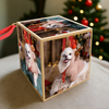 Custom Dog Photo Merry Christmas Cube Ornament For Dog Lover TH10 894523