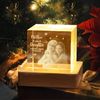 Custom Photo Mother And Daughter Forever Linked Together Engraved Crystal Photo With Light HA75 920544