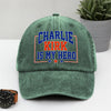 Charlie Kirk Is My Hero Washed Denim Baseball Cap TH10 64473